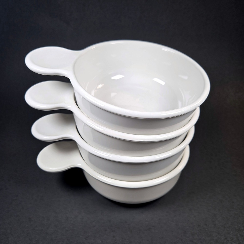 Vintage Corning Ware Grab It Bowls Set of 4 White 15 oz P-150-B USA Pyroceram